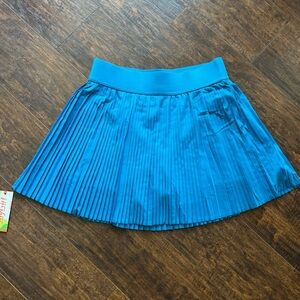 Blue Pleated Skirt